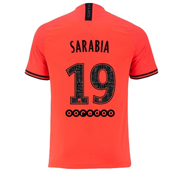 JORDAN Camiseta Paris Saint Germain NO.19 Sarabia 2ª 2019/20 Naranja